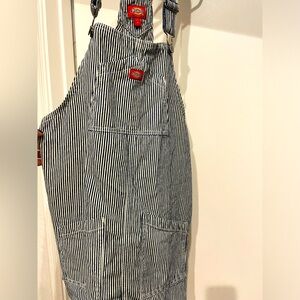Girls xl dickies skirt overalls, striped